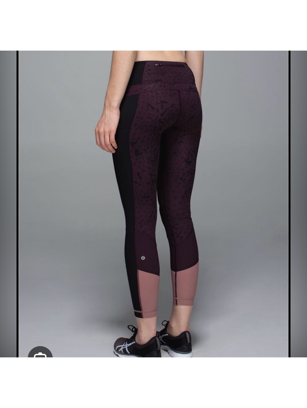 Lululemon Trail Bound 7/8 Tight Star Crushed Black Cherry Bark Berry 4